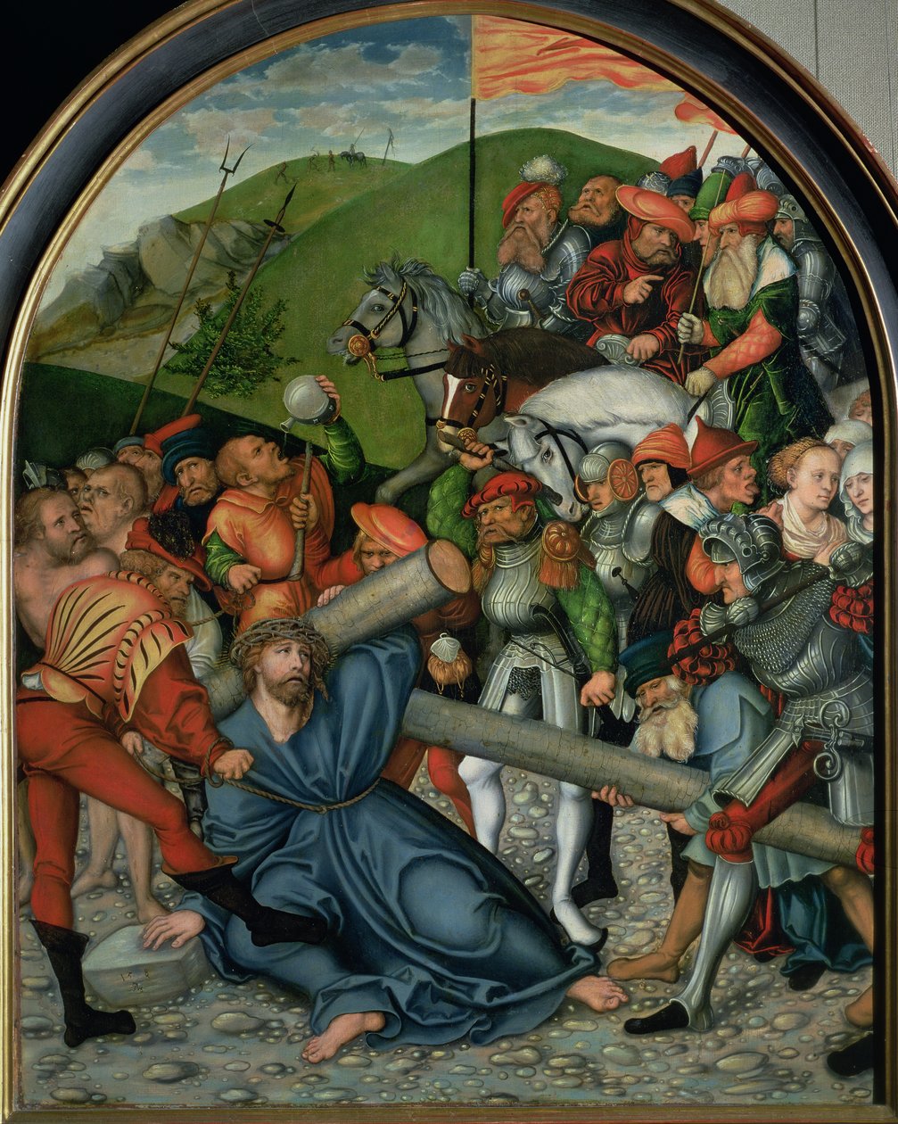 十字架を運ぶキリスト、1538年（パネル） 作： ルーカス・クラナッハ・ザ・エルダー