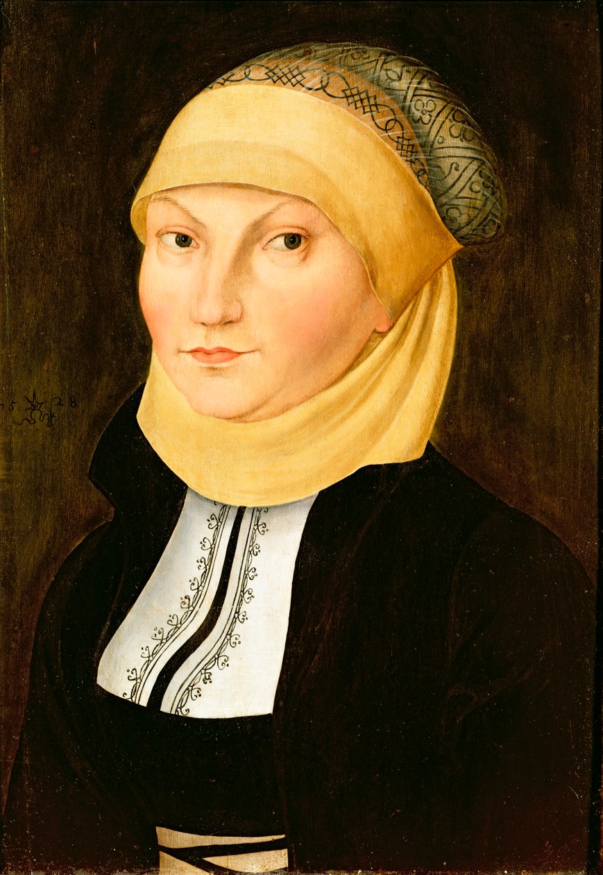 Katharina Luther（nee von Bora）、1528 作： ルーカス・クラナッハ・ザ・エルダー