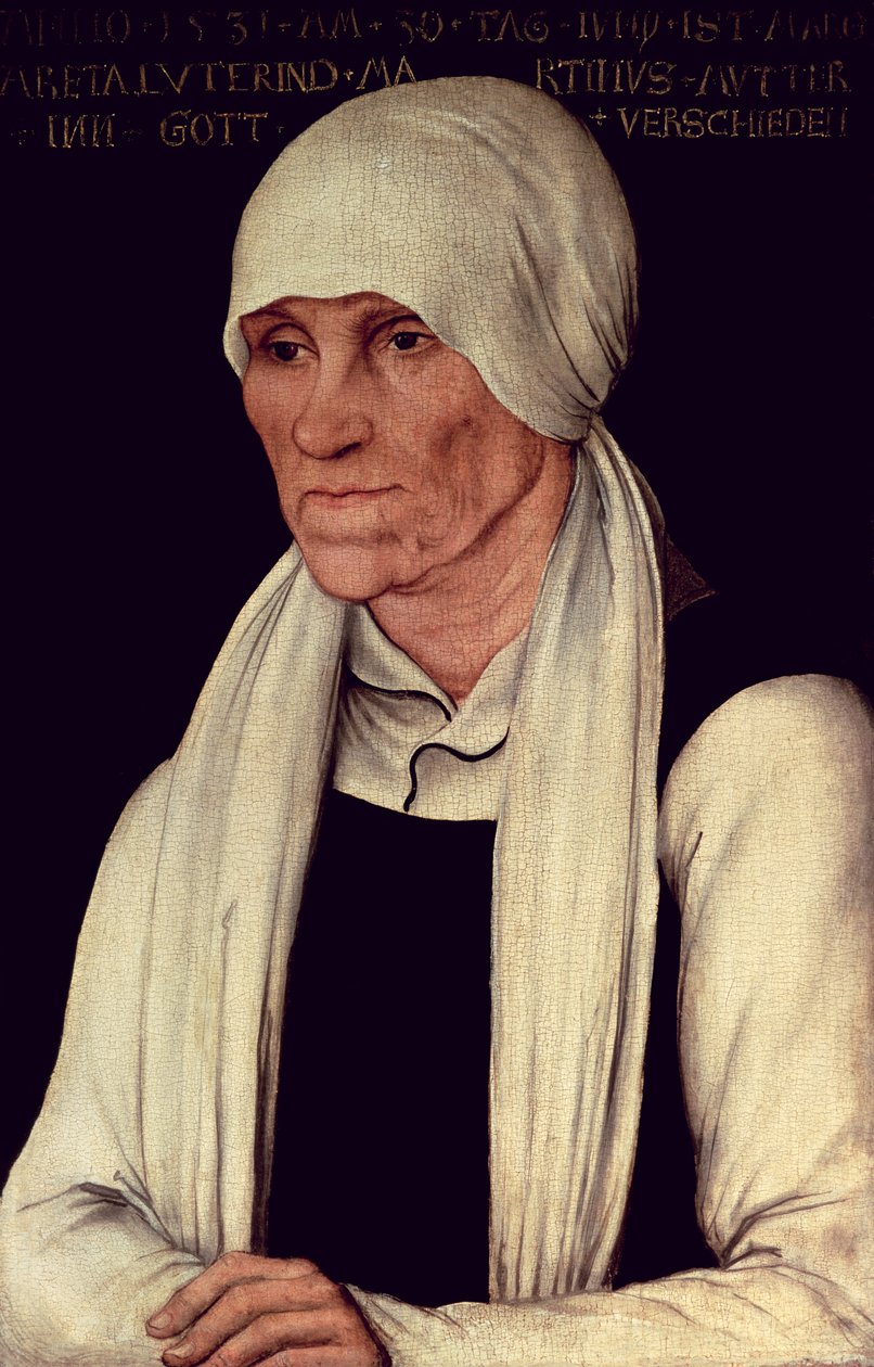 マルガレーテルター（c.1463-1531）、マーティンルターの母 作： ルーカス・クラナッハ・ザ・エルダー