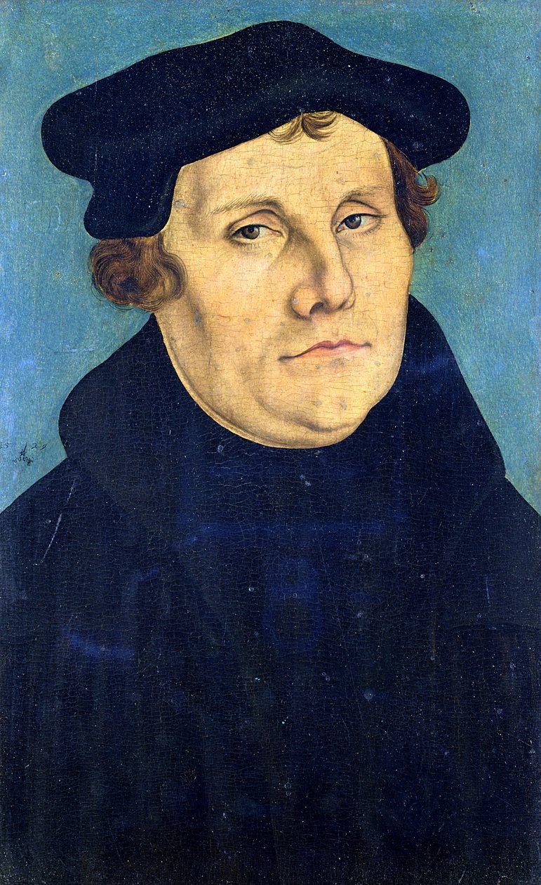 マーティン・ルターの肖像（1483-1546）1529 作： ルーカス・クラナッハ・ザ・エルダー