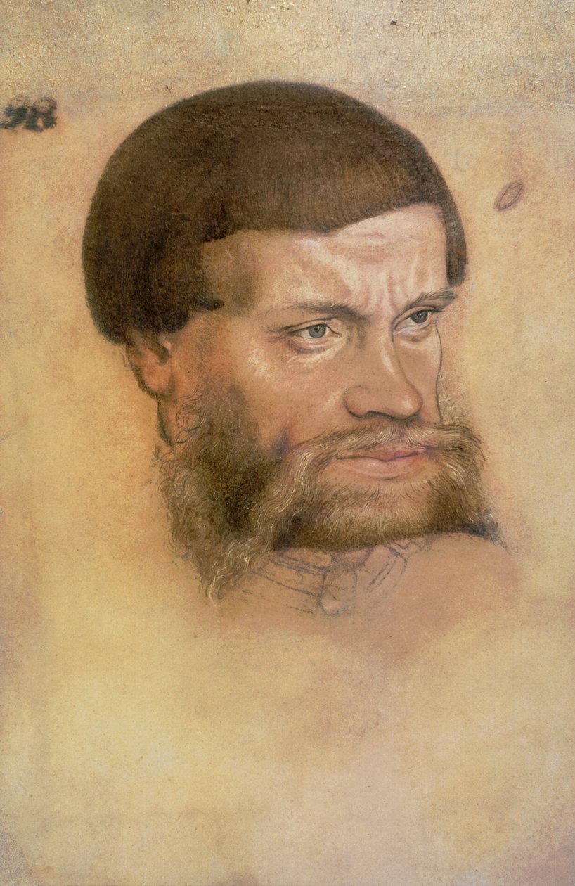 ザクセンの選挙人ジョン・ザ・ステイドファストと思われる肖像画（クレヨンとトイレ） 作： ルーカス・クラナッハ・ザ・エルダー