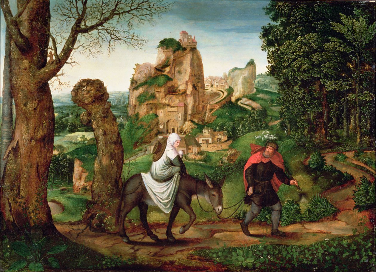 エジプトへの逃避 作： ルーカス・ファンc.1490 c.1570ガッセル