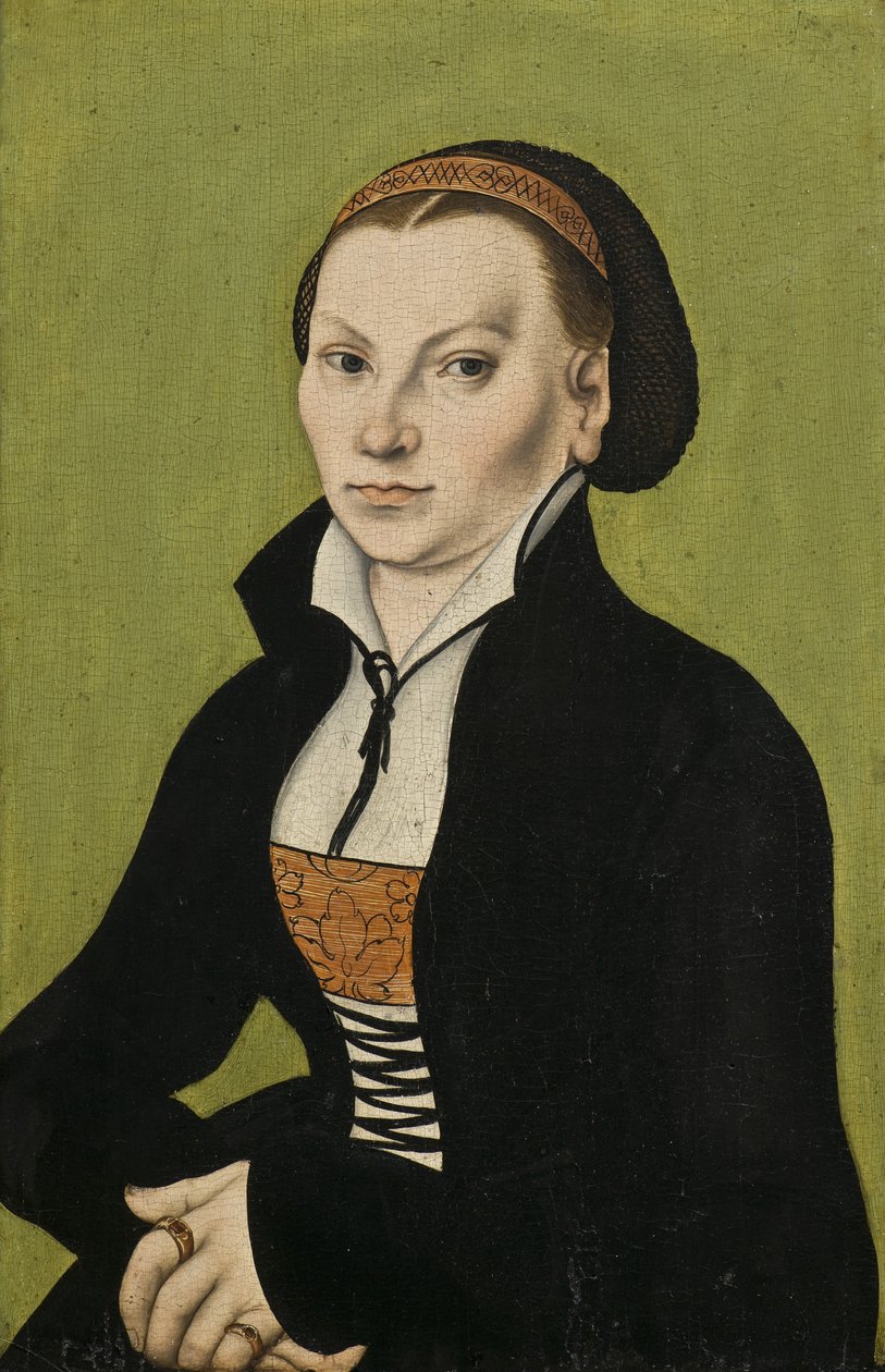 Catharina von Bora、1527 作： ルーカス・クラナッハ・ザ・エルダー