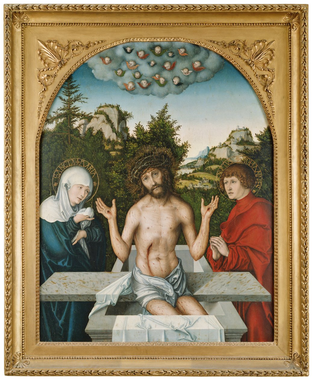 Schmerzensmann zwischen Maria und hl. Johannes 作： ルーカス・クラナッハ
