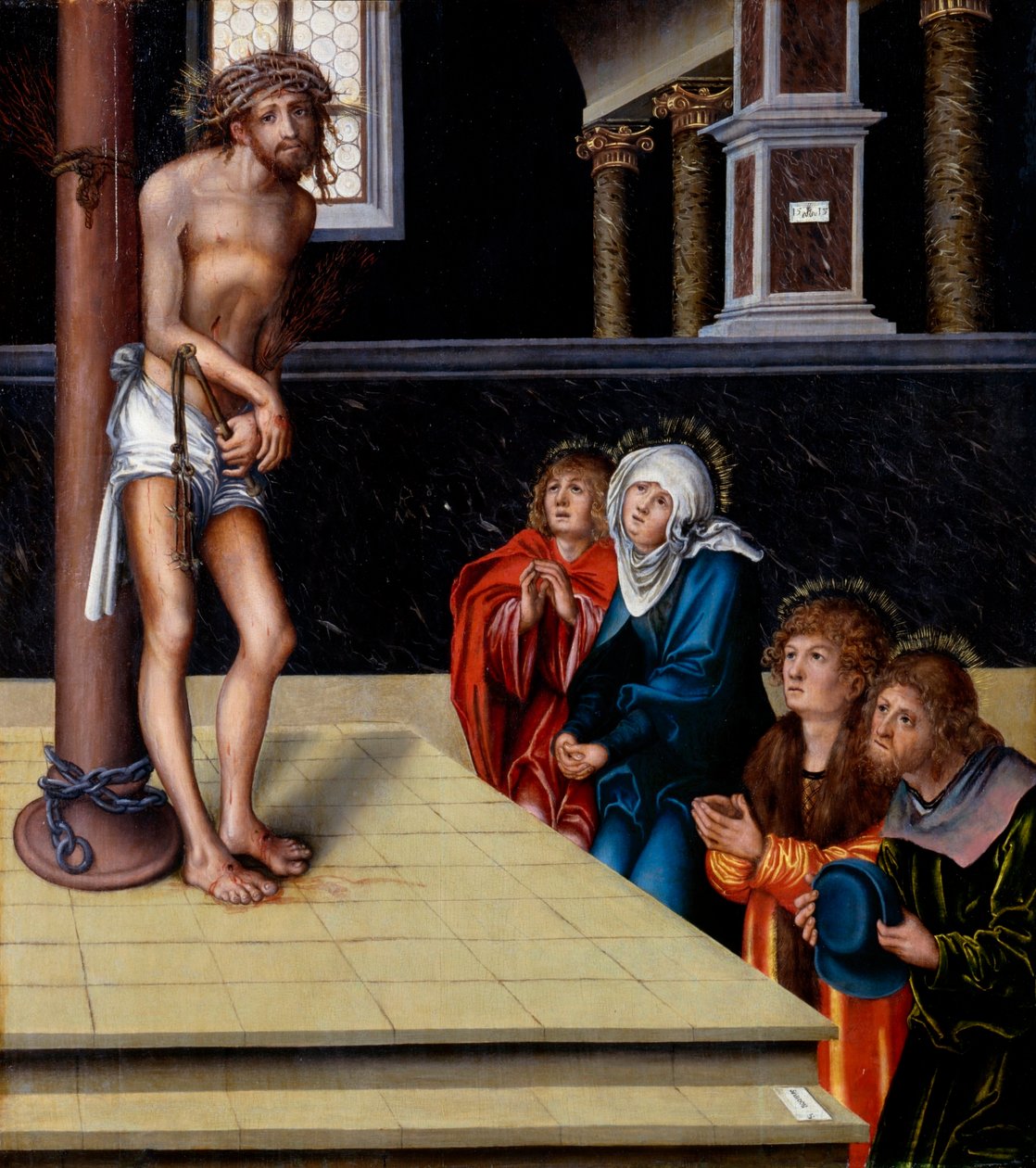 ドイツ語: Christus als Schmerzensmann an der Geißelsäule 悲しみの人としてのキリスト 作： ルーカス・クラナッハ・ザ・エルダー