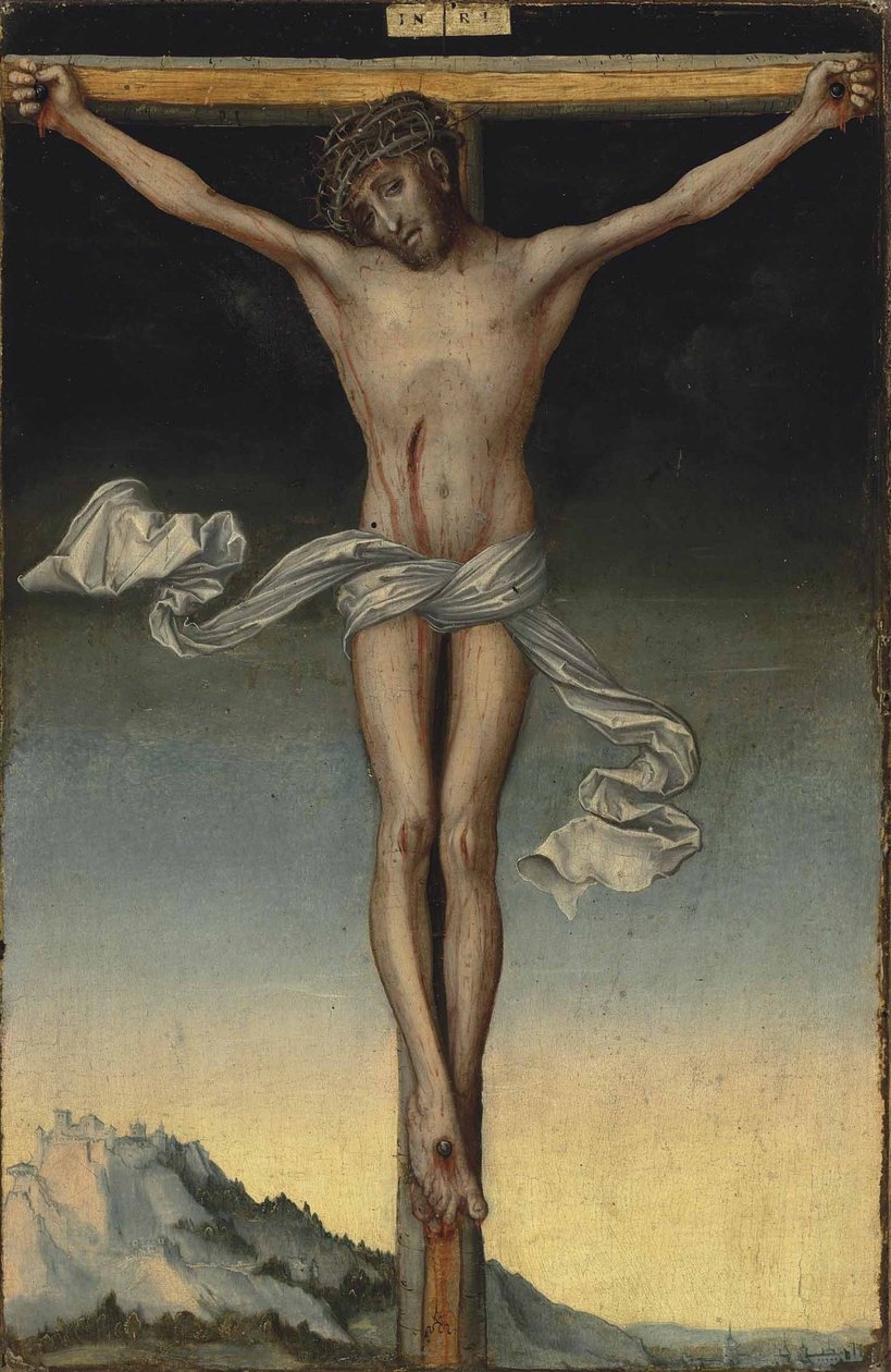 ドイツ語：Christus am Kreuz 十字架上のキリスト 作： ルーカス・クラナッハ・ザ・エルダー