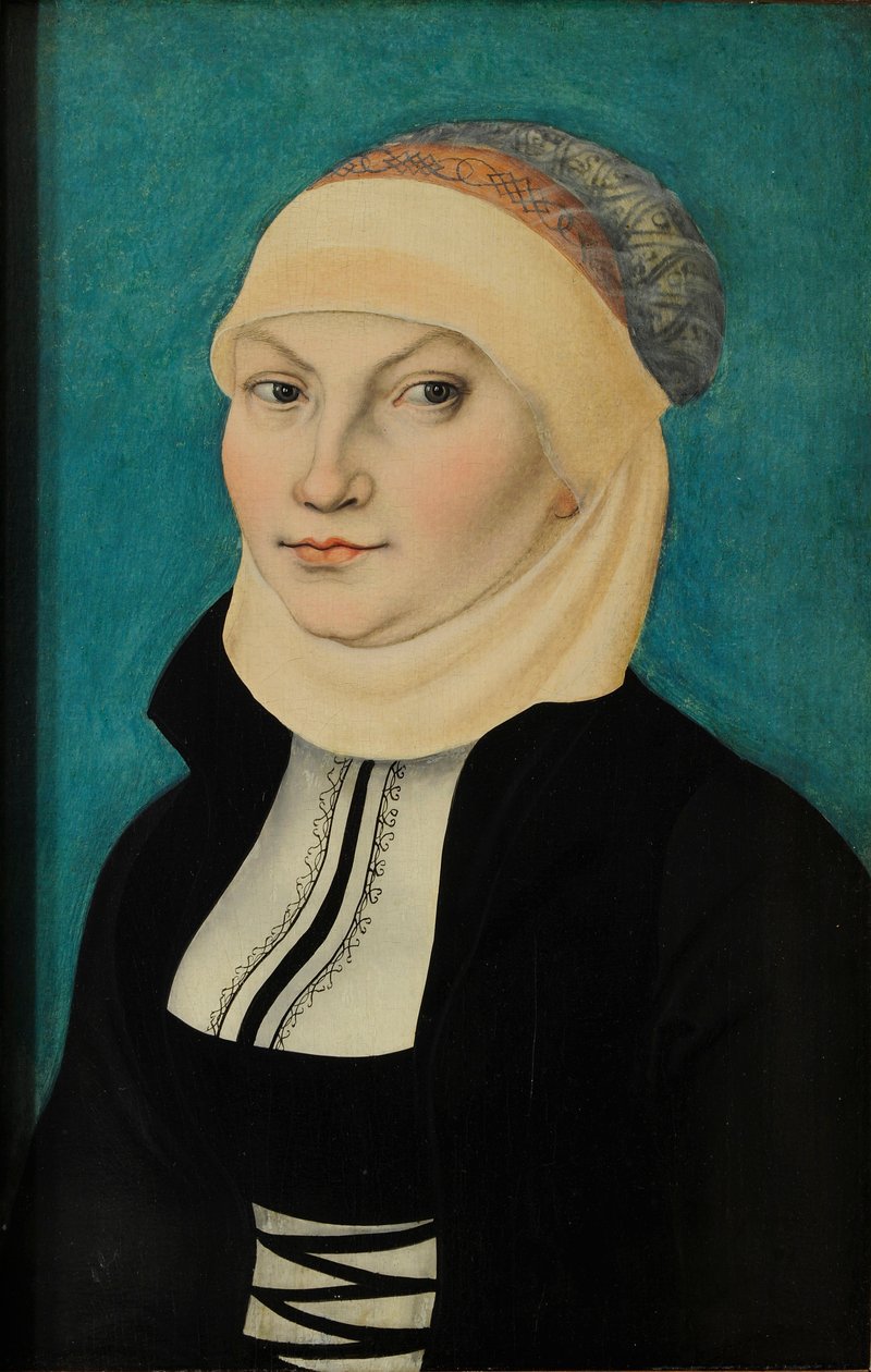 ドイツ語：Katharina von Bora als Brustbildbnis nach links カタリーナ・フォン・ボーラ、胸像、左向き 作： ルーカス・クラナッハ・ザ・エルダー