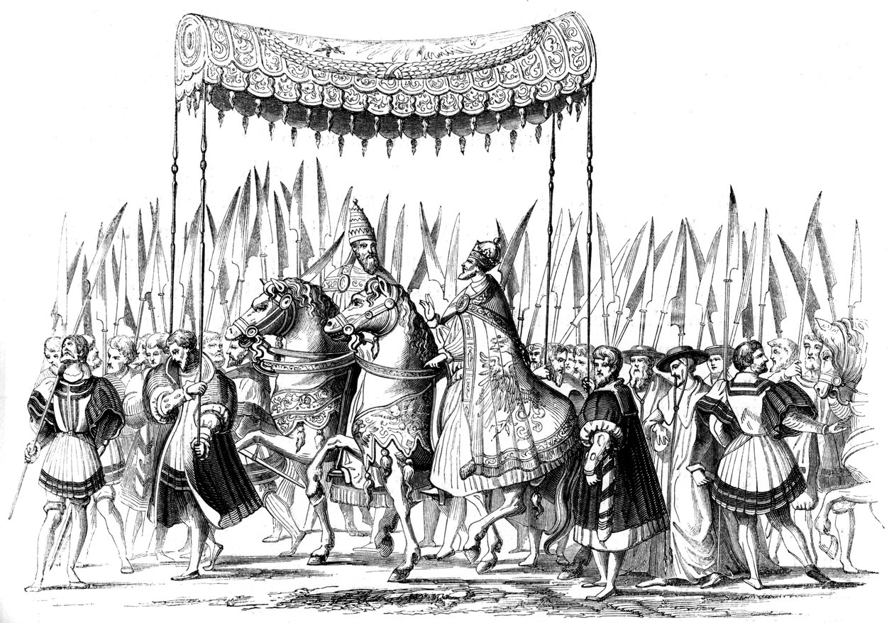 帝国行列、1529-1530 1849。 作： ルーカス・クラナッハ・ザ・エルダー