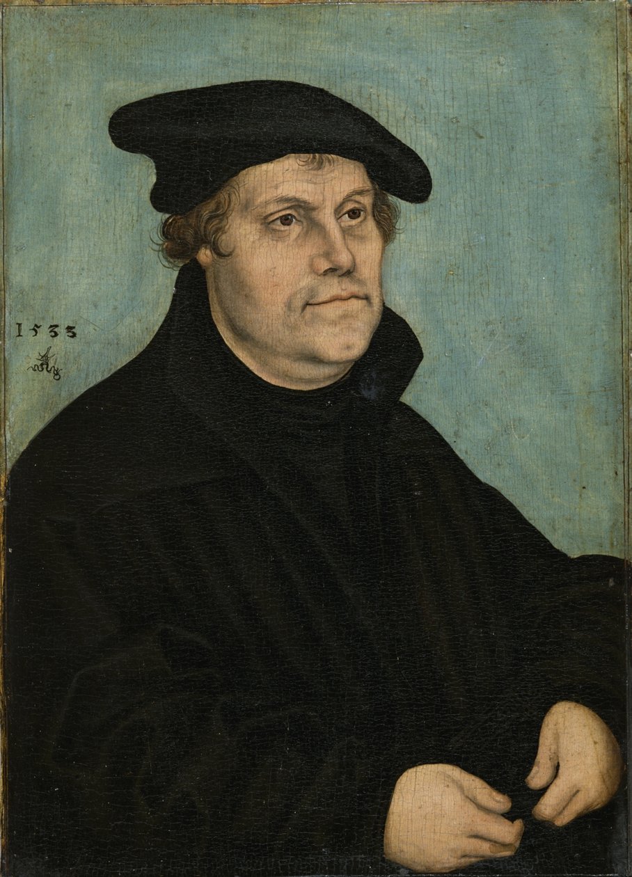 1533年、50歳のマーティン・ルター1483-1546 作： ルーカス・クラナッハ・ザ・エルダー