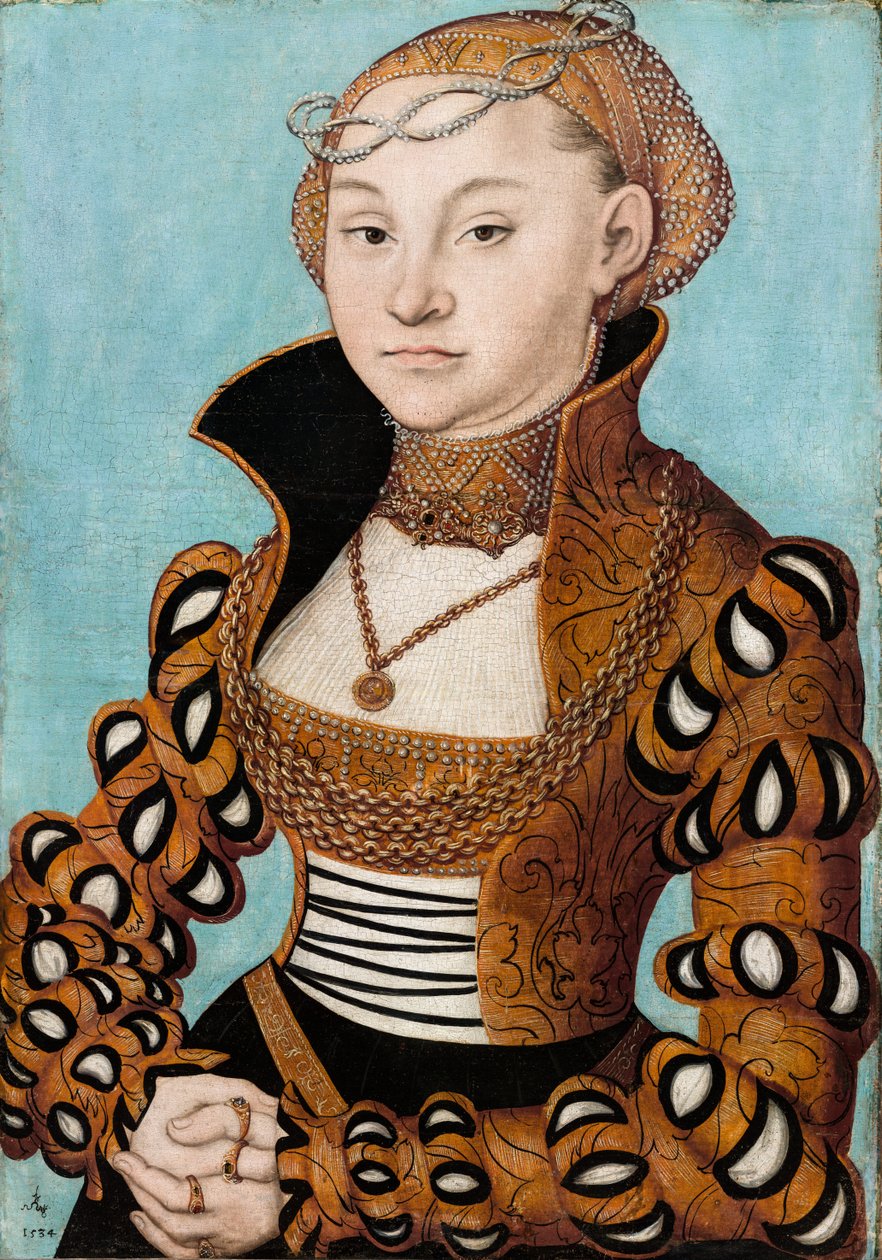 ザクセン王女マリアの肖像 作： ルーカス・クラナッハ・ザ・エルダー