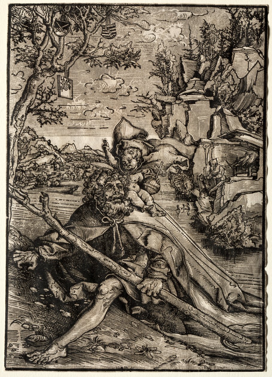 セントクリストファー、c。 1509。 作： ルーカス・クラナッハ・ザ・エルダー