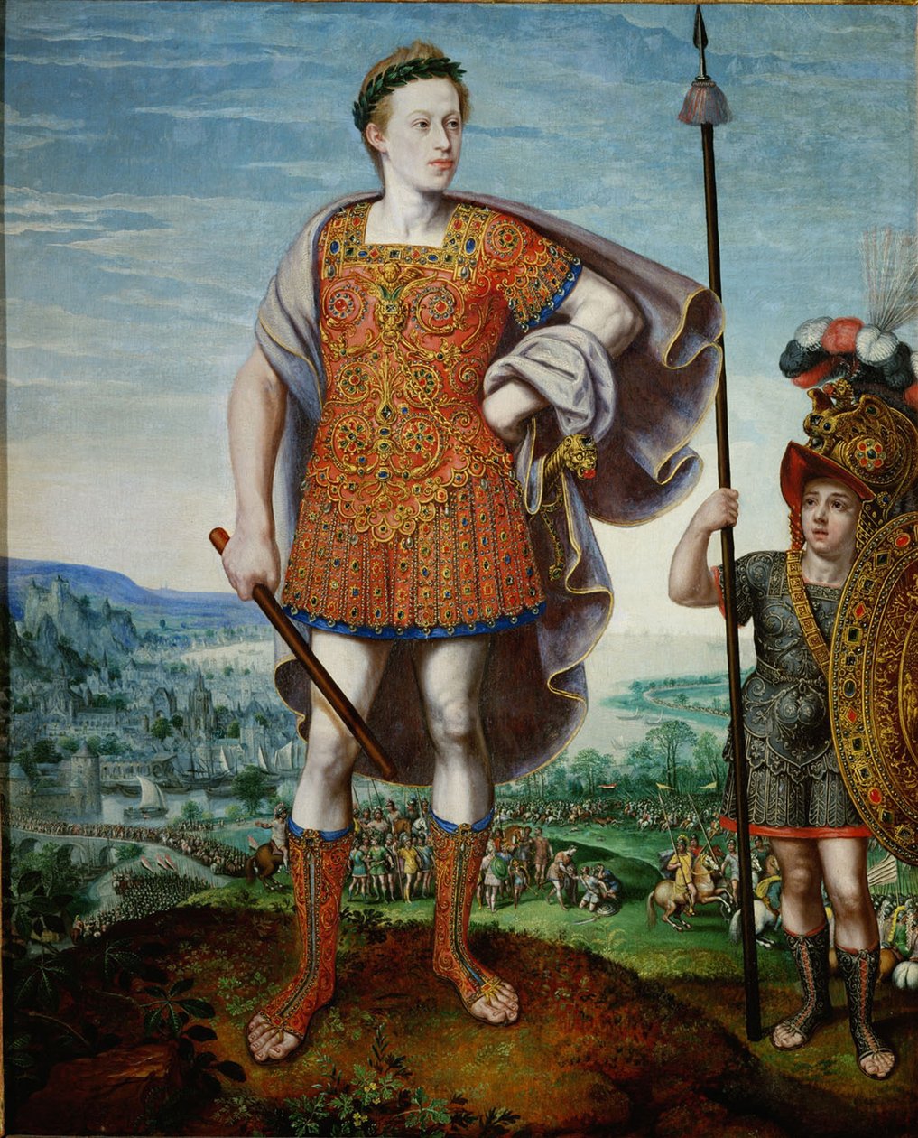 スキピオ・アフリカヌス長老としてのマティアス大公、1580年 作： ルーカス・ファンケンボルチのバン