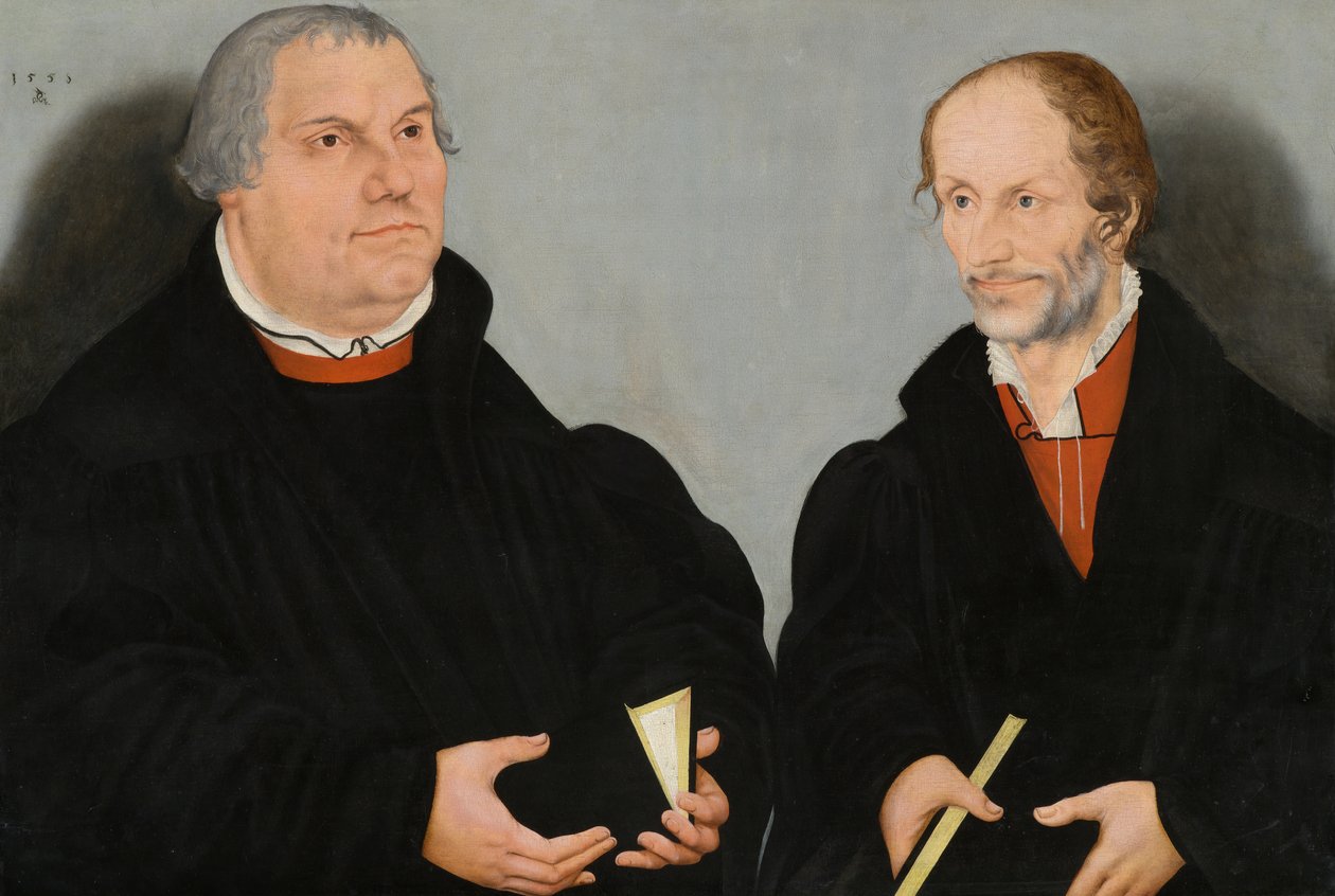マルティン・ルター (1483-1546) とフィリップ・メランヒトン (1497-1560) 作： ルーカス・ザ・ヤング・クラナッハ