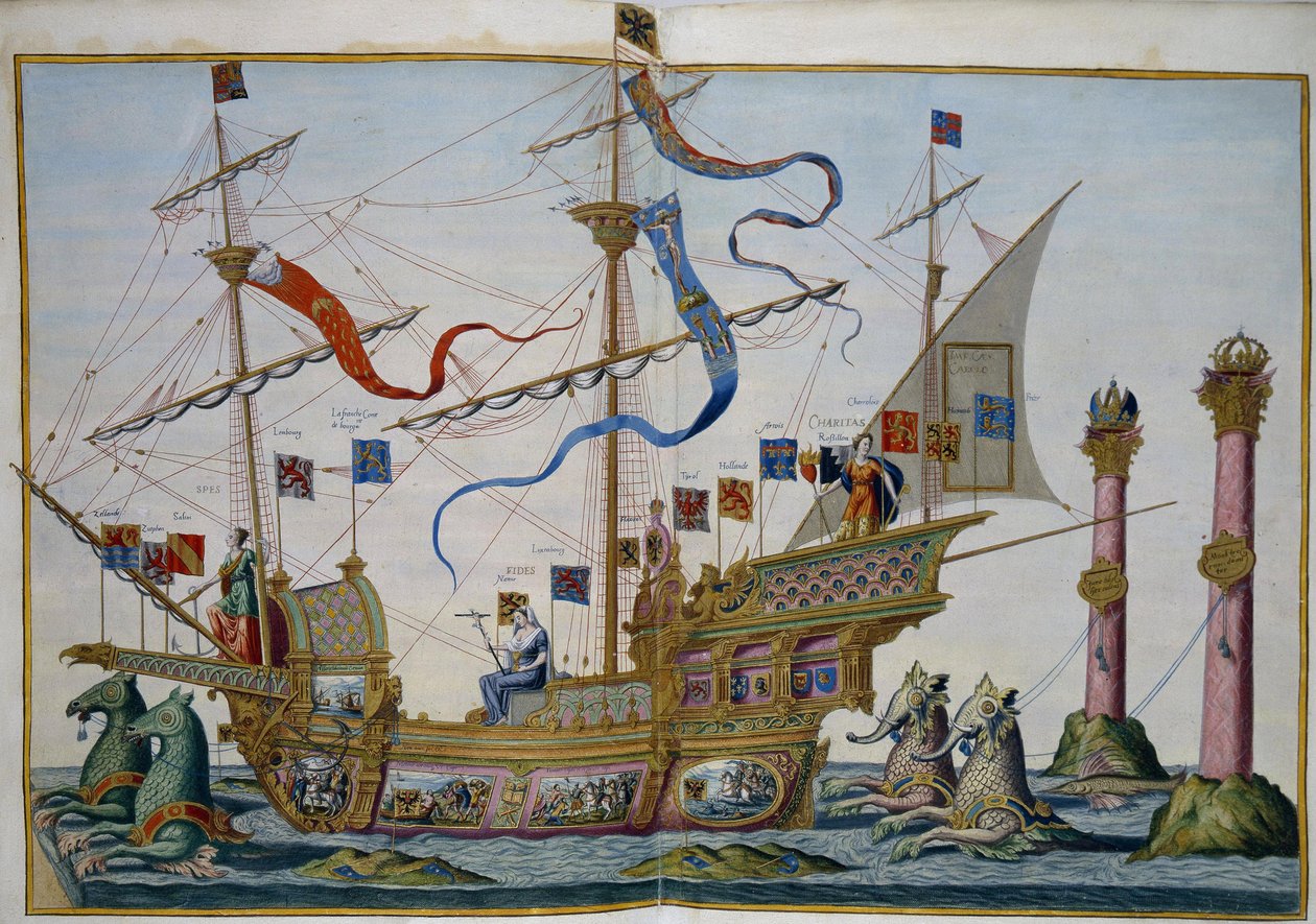 皇帝シャルル5世の死の際のブリュッセルでの葬送行列 シート5 par Doetecum, Lucas, van (c. 1530-c. 1584) 作： ルーカス・ファン・ドーテカム