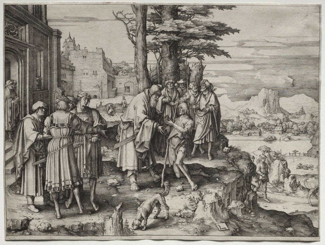 放蕩息子の帰還c。 1510。 作： ルーカス・ファン・レイデン