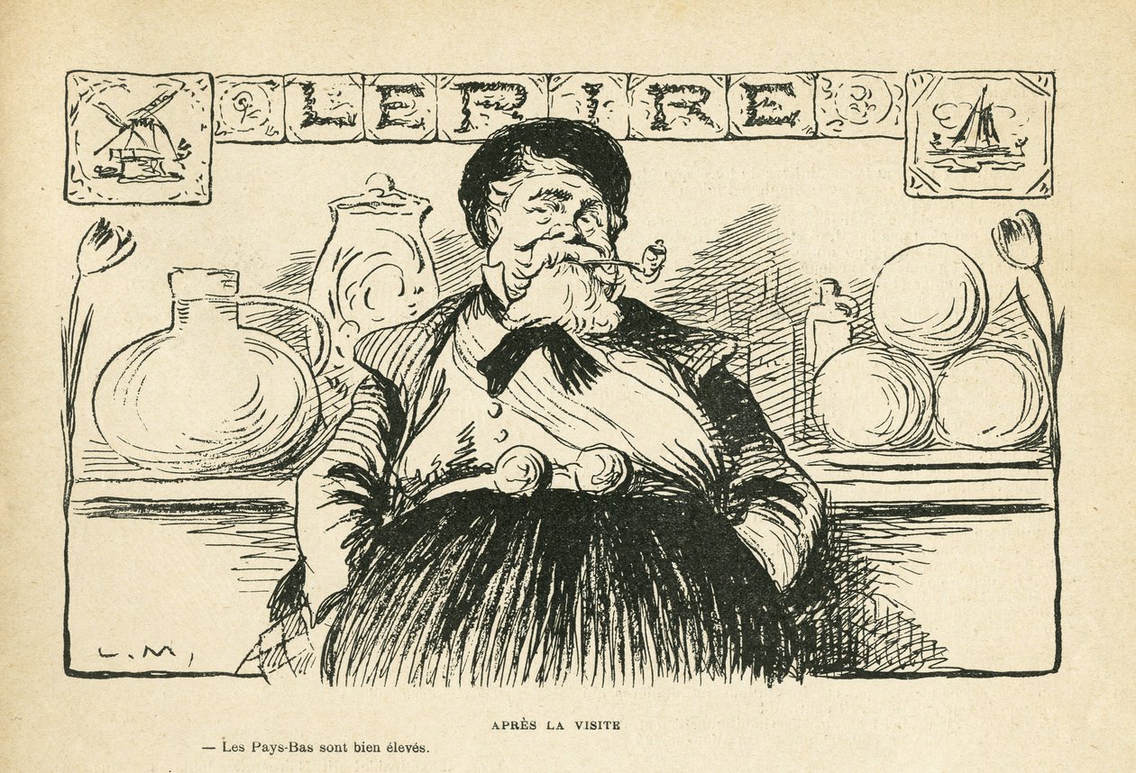 Le Rire誌08/06/12に掲載されたイラスト - 大統領の訪問後 - Fallieres Armand (1841-1931) (彫刻) 作： ルシアン・メティブ