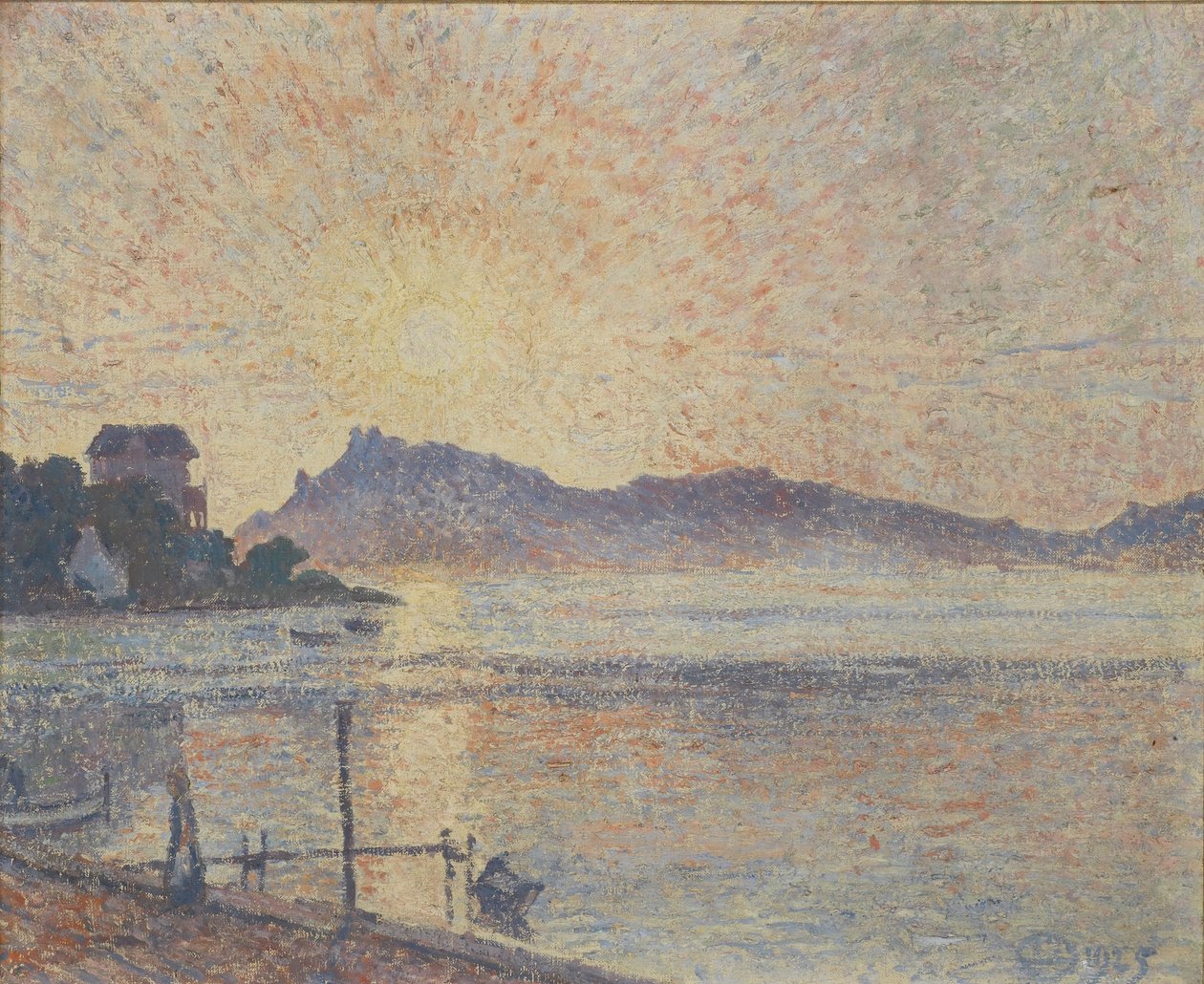Cougoussa Point, Sunset, 1925年 作： ルシアン・ピサロ