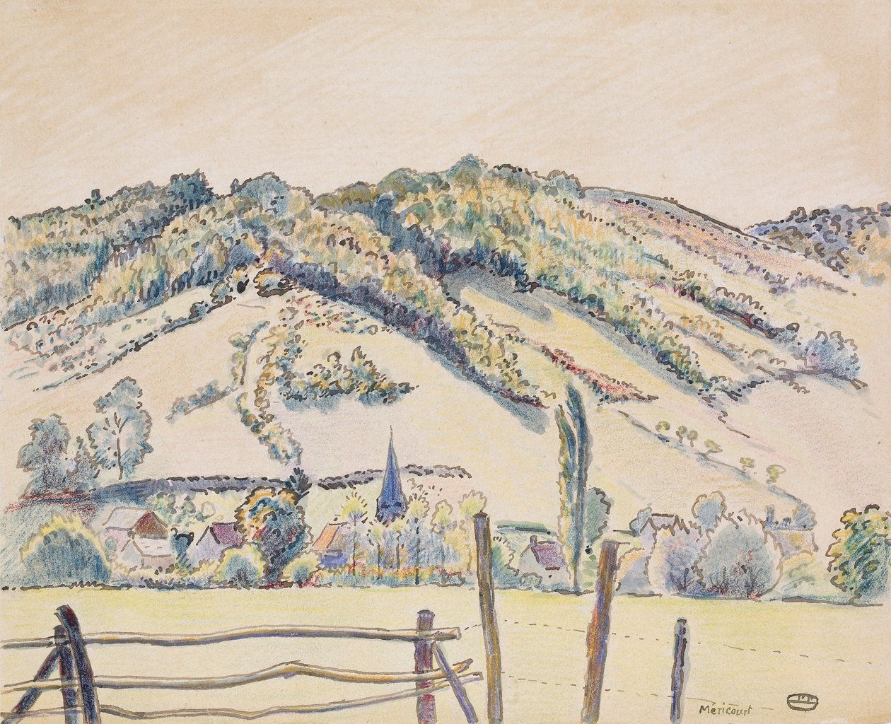 Mericourt, 1919 作： ルシアン・ピサロ
