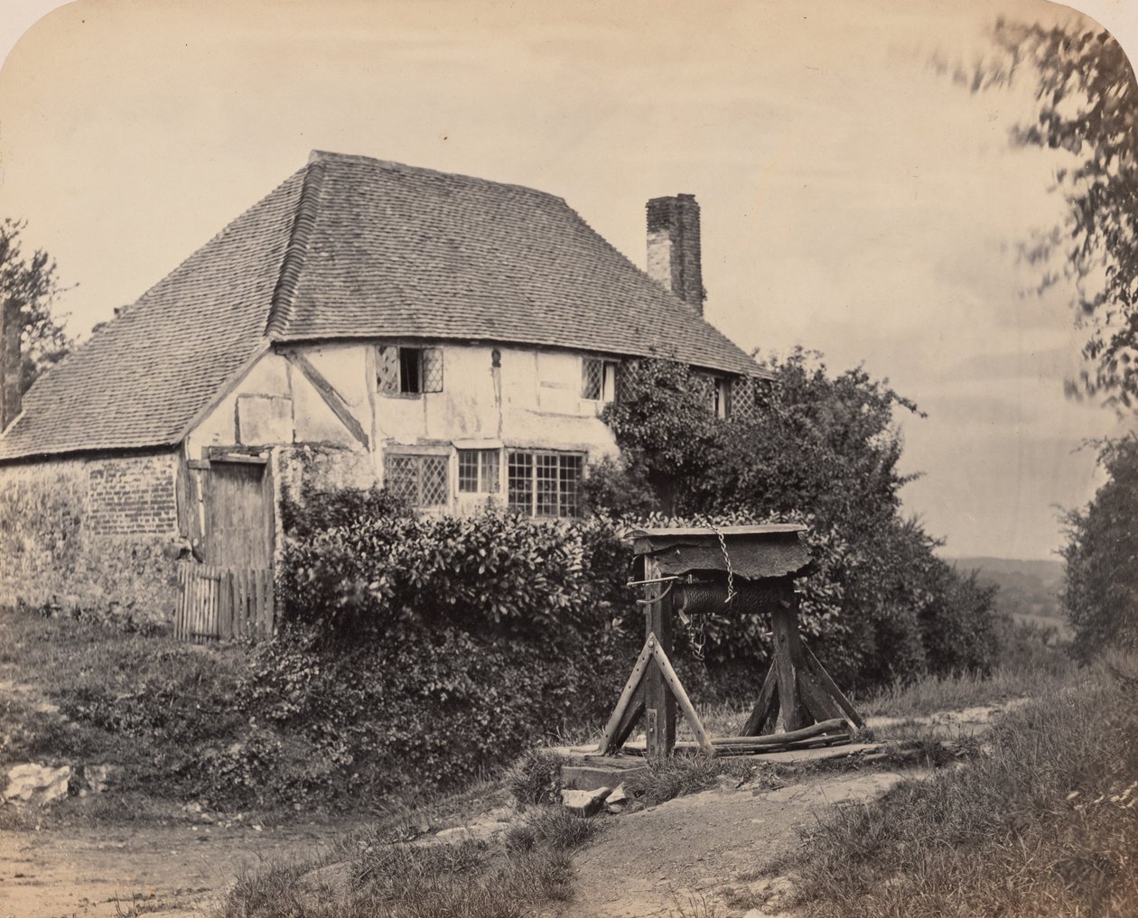 イングリッシュ・カントリー・コテージ,c.1860年（写真） 作： ルーシー・フレミング