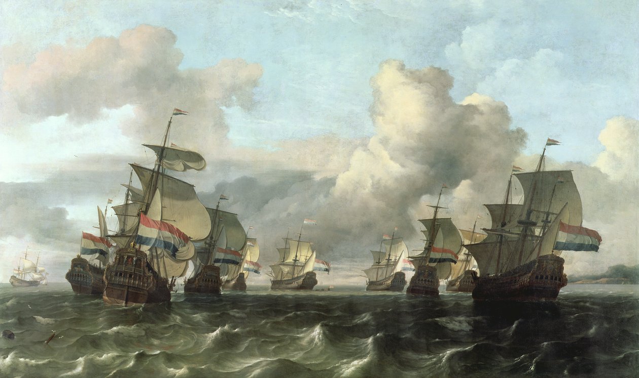 インド会社のオランダ艦隊、1675年 作： ルドルフ・バックホイセン