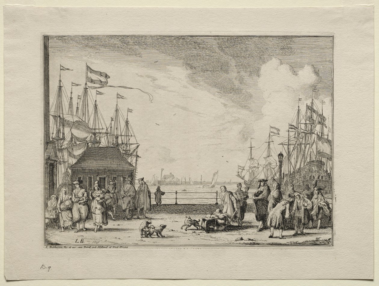 アムステルダムの港、1701年。 作： ルドルフ・バックホイセン