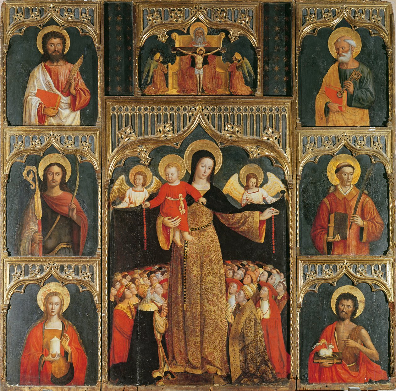 ロザリオの聖母の祭壇画、1500年頃 作： ルドヴィコブレア