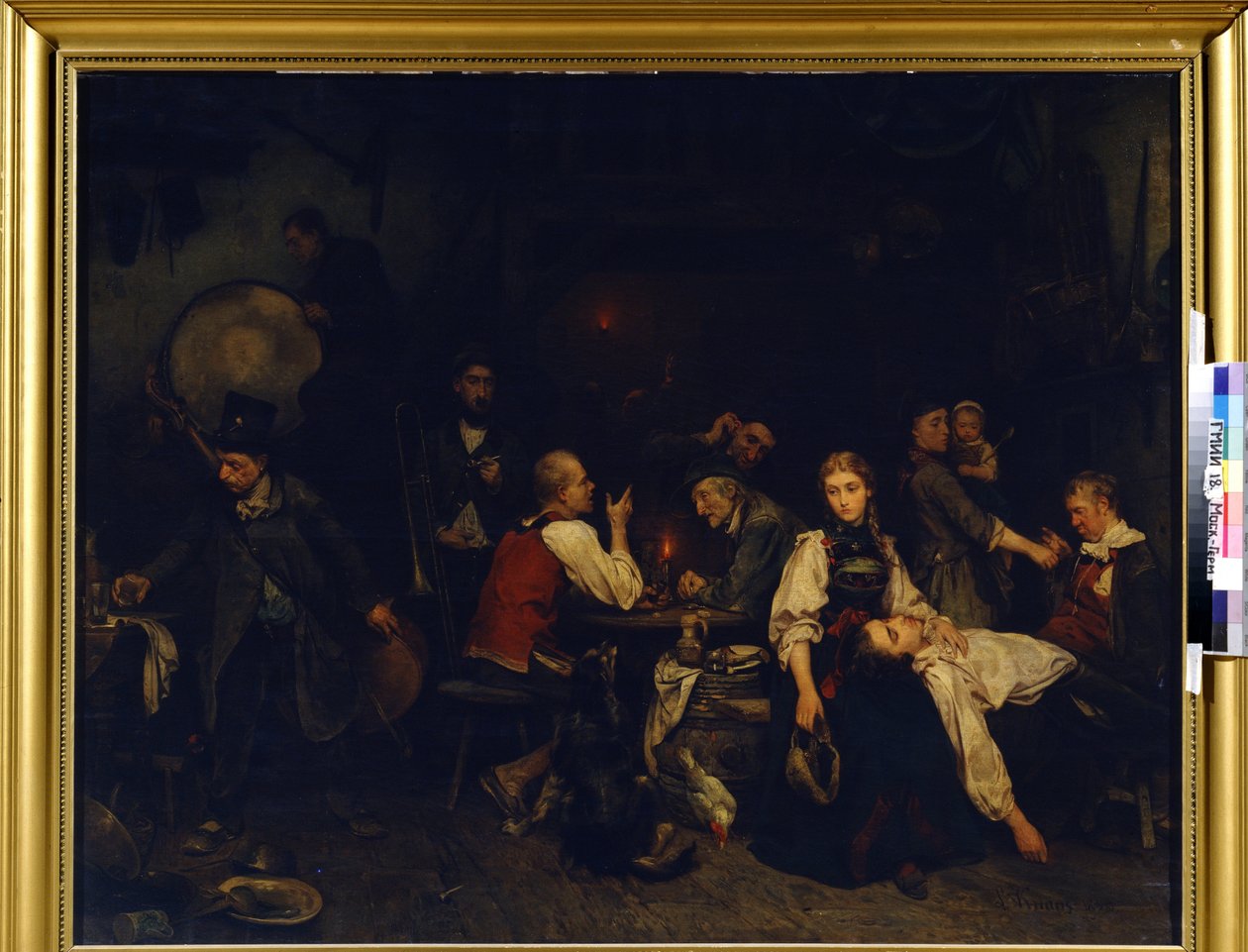 Lendemain de fete (お祝いの後の朝)。 ルートヴィヒ・クナウス (1829-1910) の絵画 作： ルートヴィヒ・クナウス
