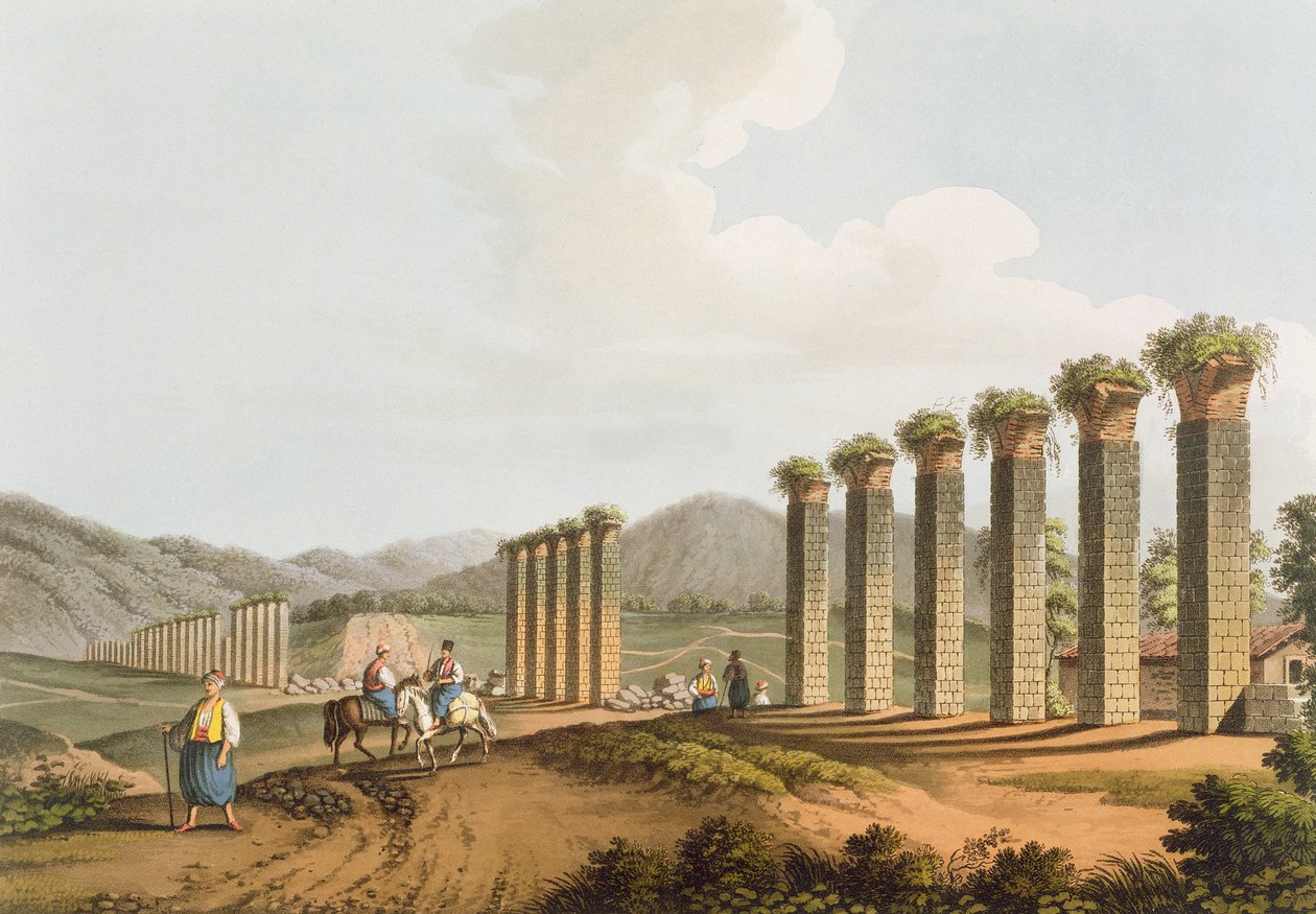 エフェソス付近の水道橋の遺跡、1810年 作： ルイージメイヤー