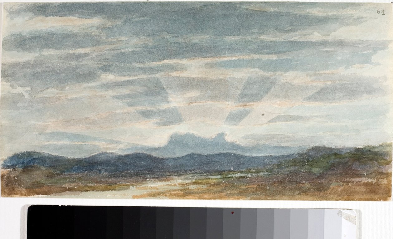 風景、光の効果（水彩画、1825年以前 作： ルイージ・ガリボ