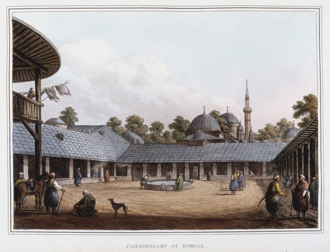 Campement a Borgas. in "Views in Ottoman Dominions, in Europe, in Asia, and some of Mediterranean islands" from the original drawings taken by Luigi Mayer, London 作： ルイージメイヤー