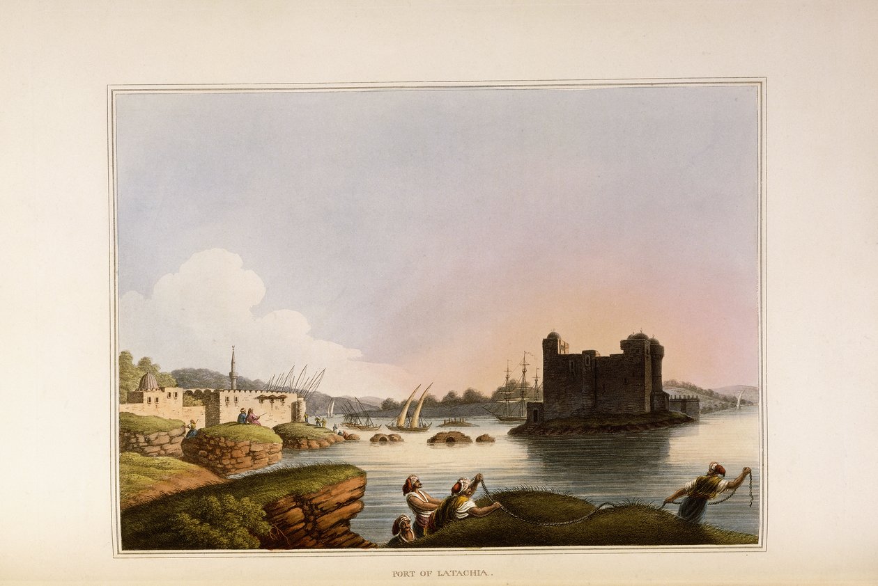 ラタキア港、1810年 作： ルイージメイヤー