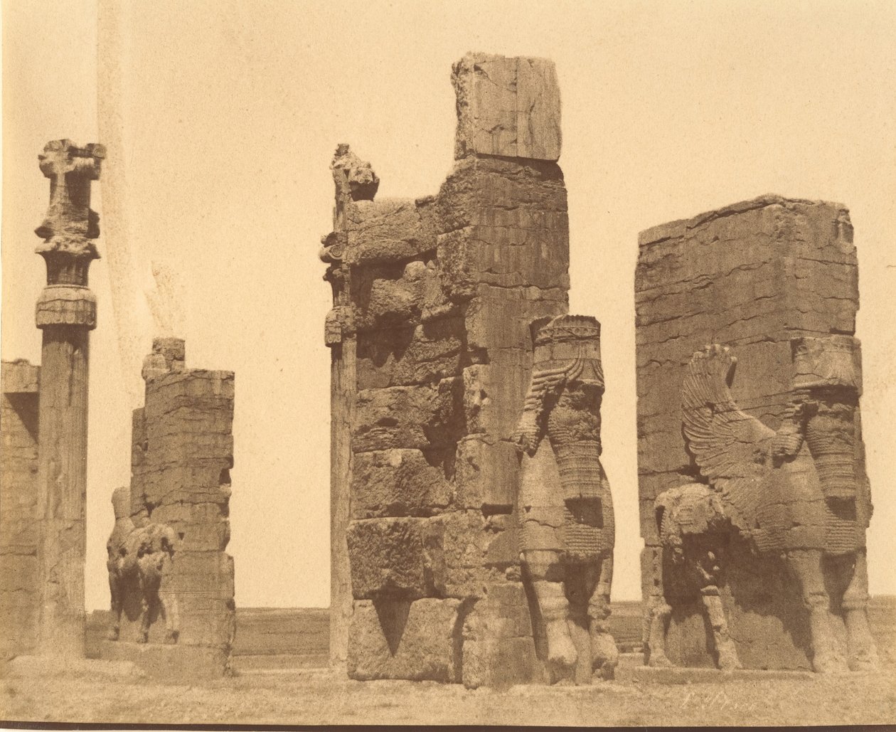 15 [すべての国の門、ペルセポリス、ファールズ]、1840 年代から 60 年代。 作： ルイージ・ペス