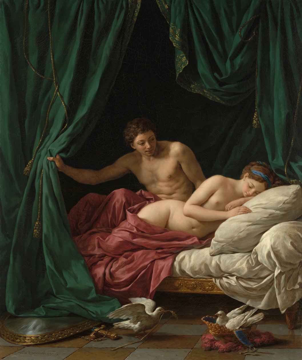 火星と金星、平和の寓意 作： LouisJeanFrançoisLagrenée