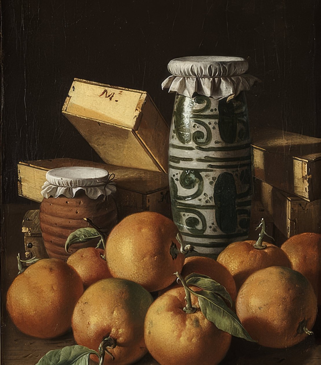 オレンジとお菓子のある静物。 1764-65年頃 作： ルイス・エジディオ・メレンデス