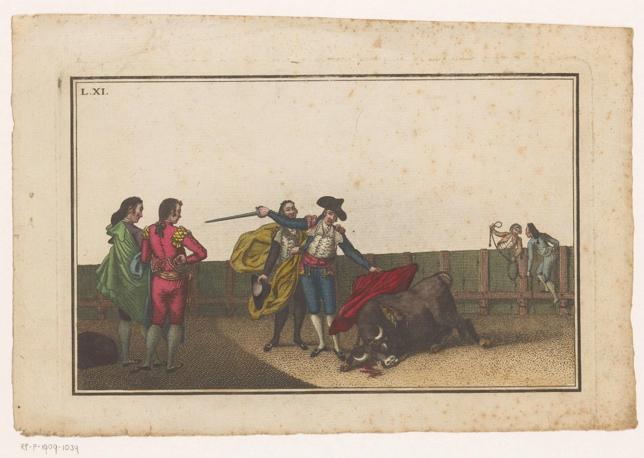マタドールに刺された雄牛 Coleccion de las principales suertes de una corrida de toros (シリーズタイトル) 闘牛の最重要技集（連載タイトル） 作： ルイス・フェルナンデス・ノセレット