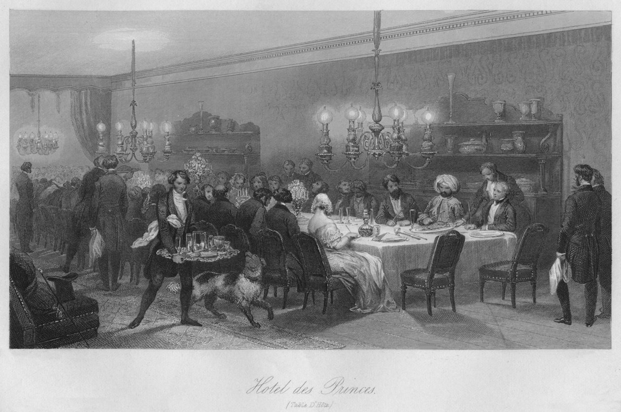 ホテルデプリンセス。テーブルDHote、c1843 作： 牙ストック