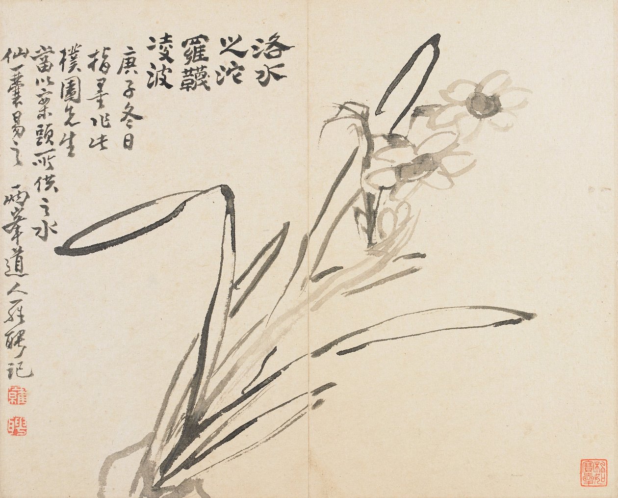 風景、花、鳥-水仙 作： 羅平