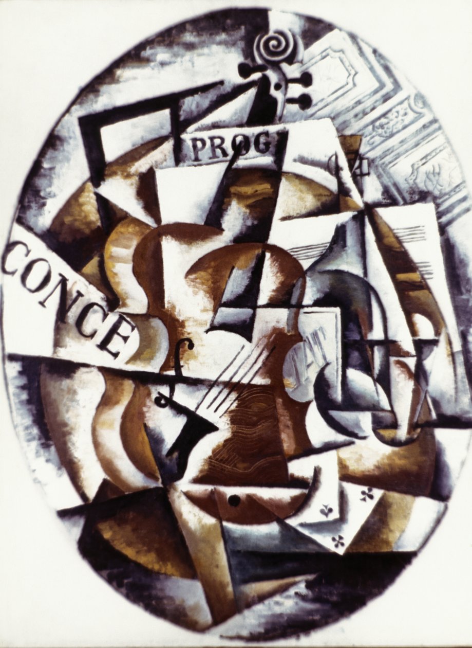 ヴァイオリン」（1915年）（絵画 作： リュボフ・セルゲイブナ・ポポワ