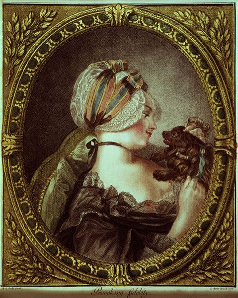 ルイ・マリン・ボネ（1743-93）が彫った「Provoking Fidelity」。 作： MA（後）parelle