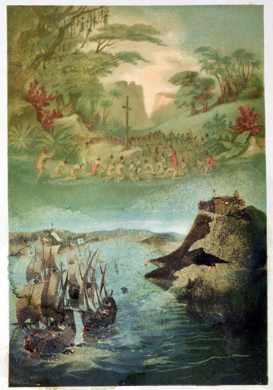 インドの人口の福音化とクリストファーコロンブスの航海（1451-1506）1892 作： M.フソ