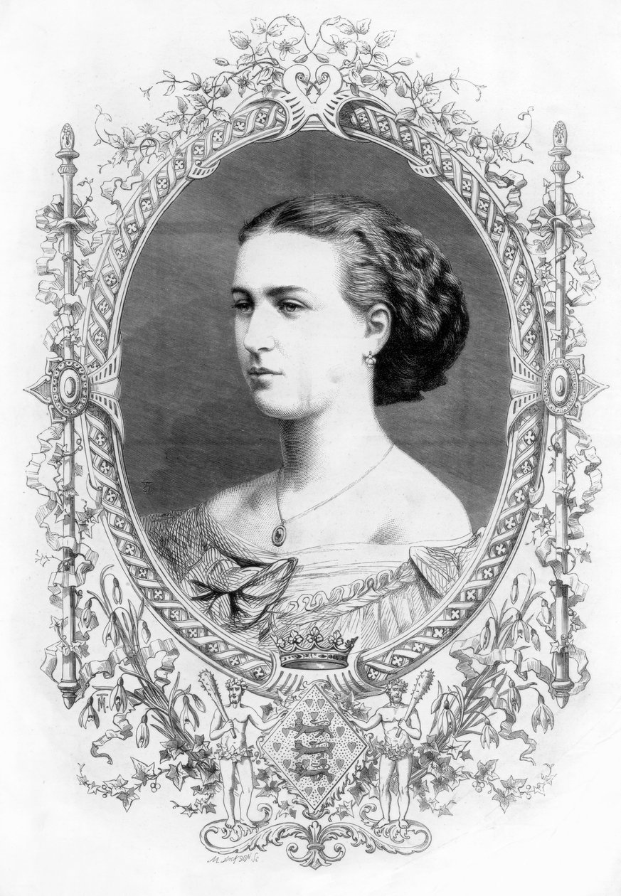 アレクサンドラ王女1844-1925、1862。 作： M.ジャクソン