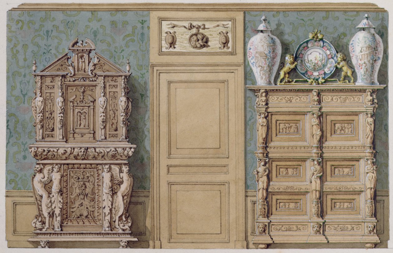1847年にバルザックが購入したフォーチュニー通りのダイニングルームの家具 作： M.サンティ