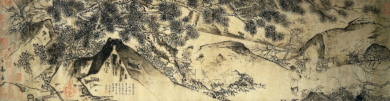 ハンドスクロール-商山の四賢人 作： 馬元