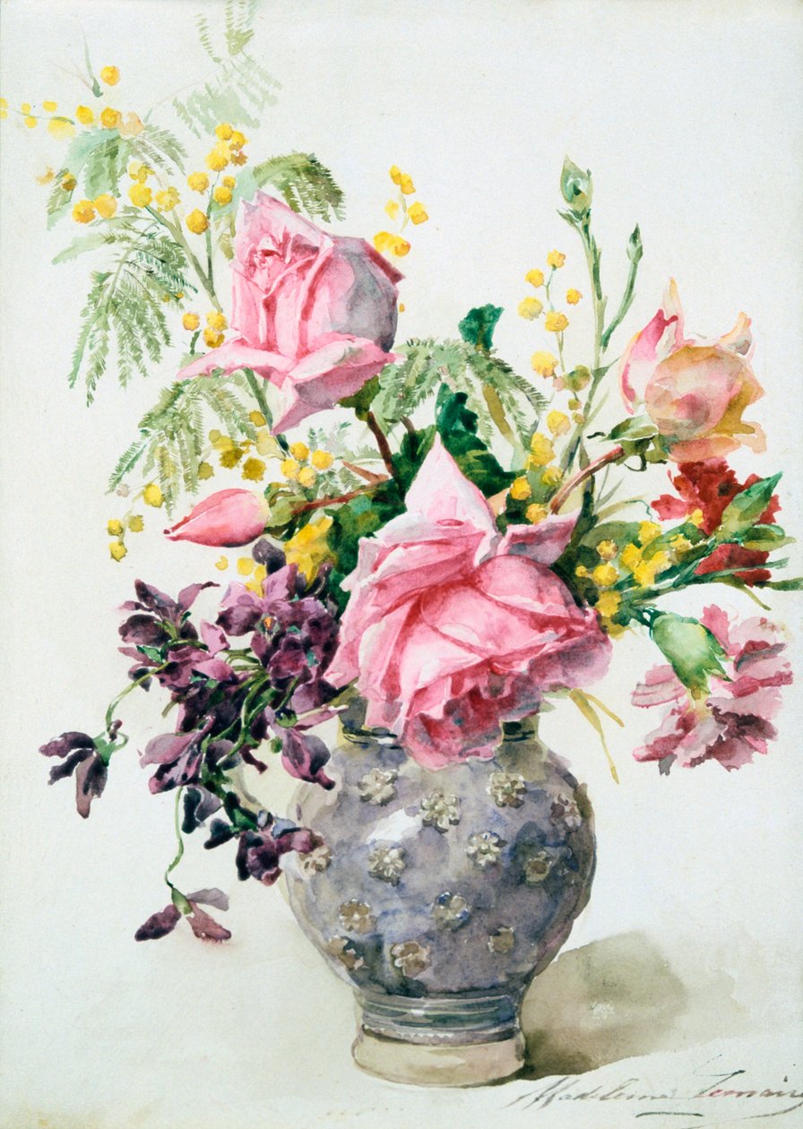 薔薇の花瓶」 1865年～1928年頃 作： マドレーヌジャンヌルメール