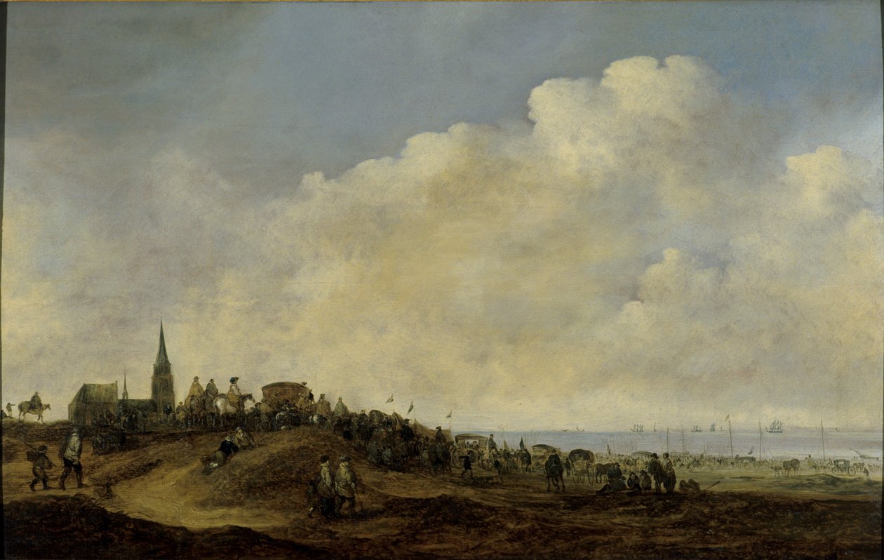1641年、スヘフェニンゲンのビーチからイギリスへ向けたウィリアム2世の出発 作： マーテン・フランシュ・ファン・デル・フルスト
