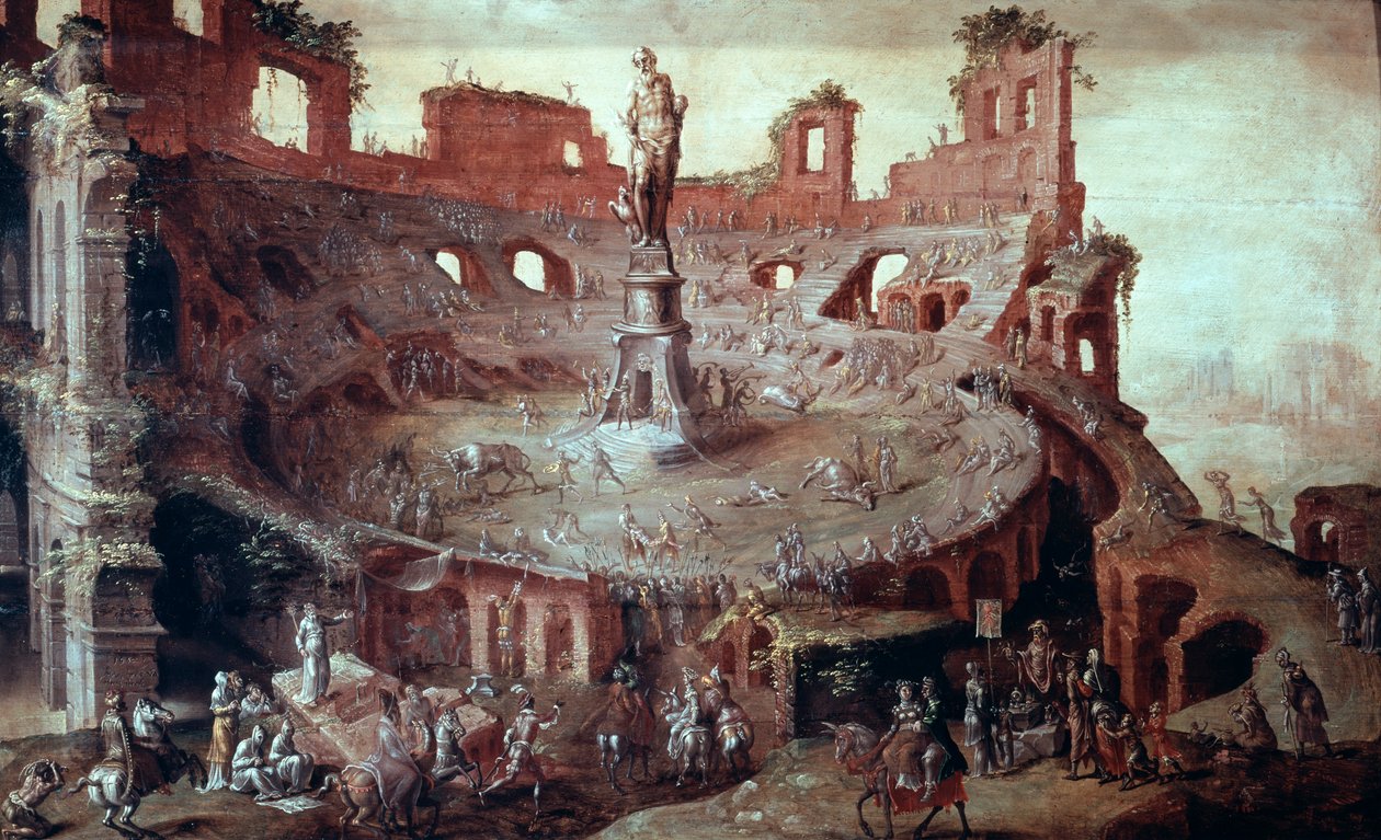 アンティークの闘牛、1552年。 作： マールテン・ファン・ヘームスケルク