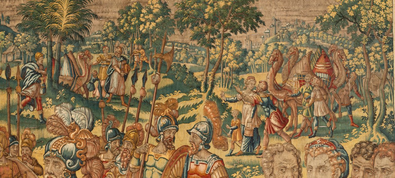 ヘブライ人の裁判官であり戦士であるギデオンの物語、16世紀後半（タペストリー） 作： マールテン・ファン・ヘームスケルク