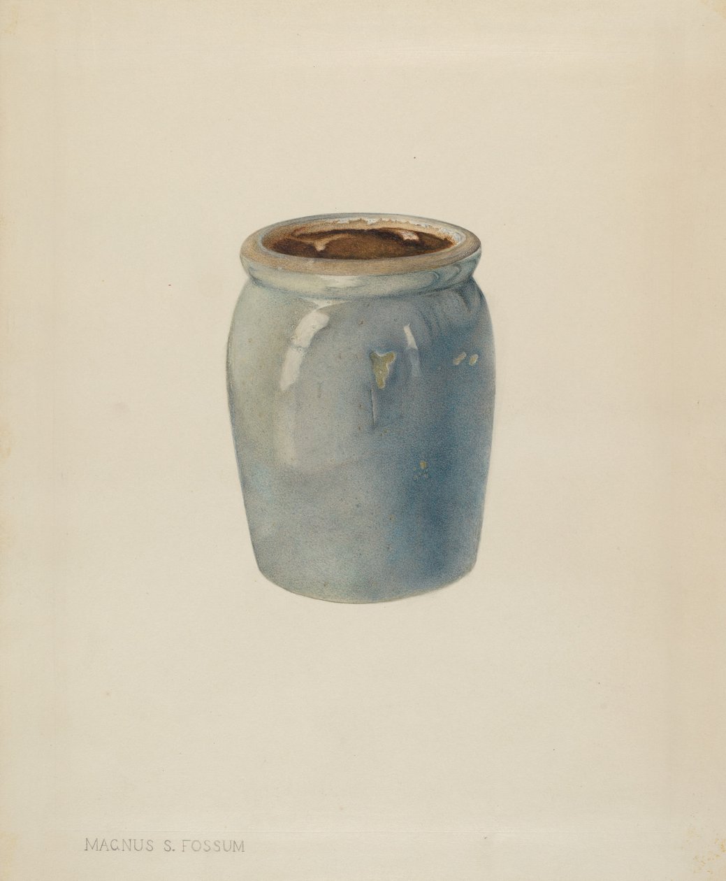 Pottery Jam Jar, c. 1938. 作： マグナスS.フォッサム