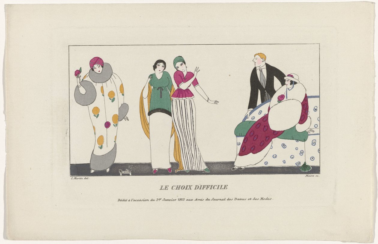 Journal des Dames et des Modes、1913 年 1 月 1 日: 難しい選択 作： メア