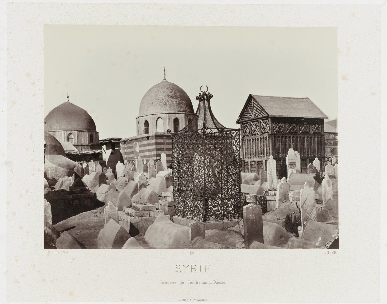 Gezicht op een begraafplaats in Damascus (Syria/Groups of Tombs - Damascus) 古代建築：エジプト、ギリシャ、小アジア：写真集（連載タイトル） 作： メゾンボンフィルス